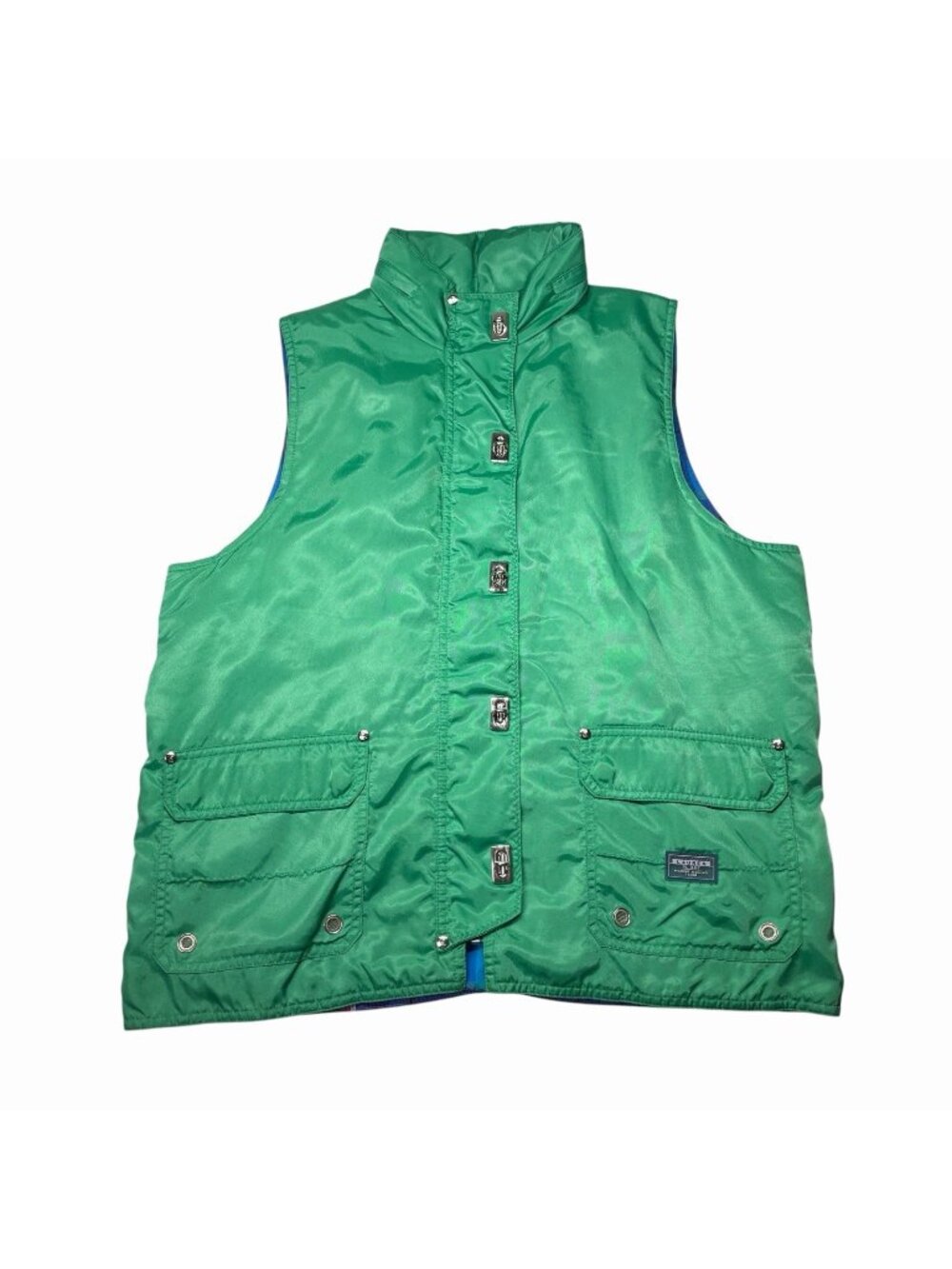 Vintage Women’s Ralph Lauren Marine Sailing Vest Green Hooded Nautical Size M